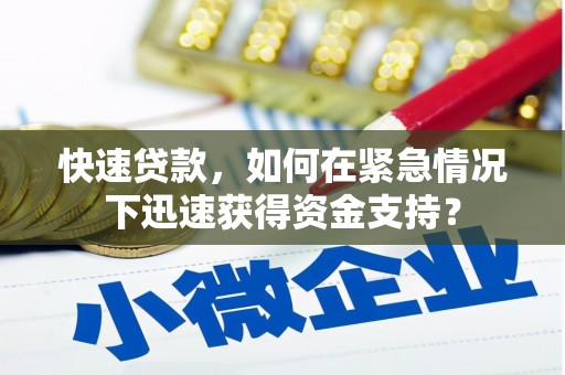 临高快速贷款，如何在紧急情况下迅速获得资金支持？