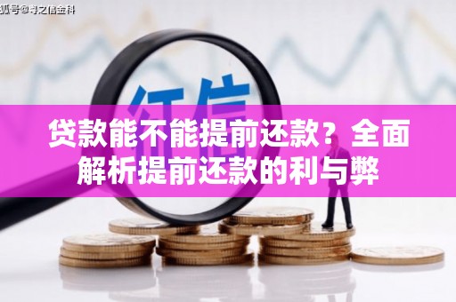 临高贷款能不能提前还款？全面解析提前还款的利与弊