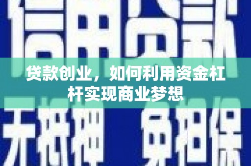 临高贷款创业，如何利用资金杠杆实现商业梦想