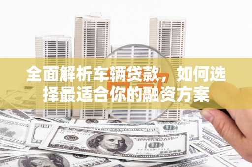 临高全面解析车辆贷款，如何选择最适合你的融资方案